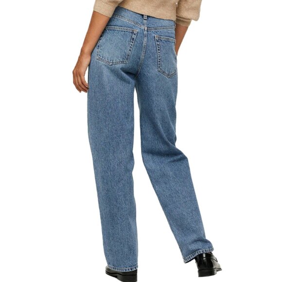 MNG Denim Bambi Loose Fit Straight Leg Relaxed Wide High Rise Waisted Jeans Pant - Picture 3 of 7